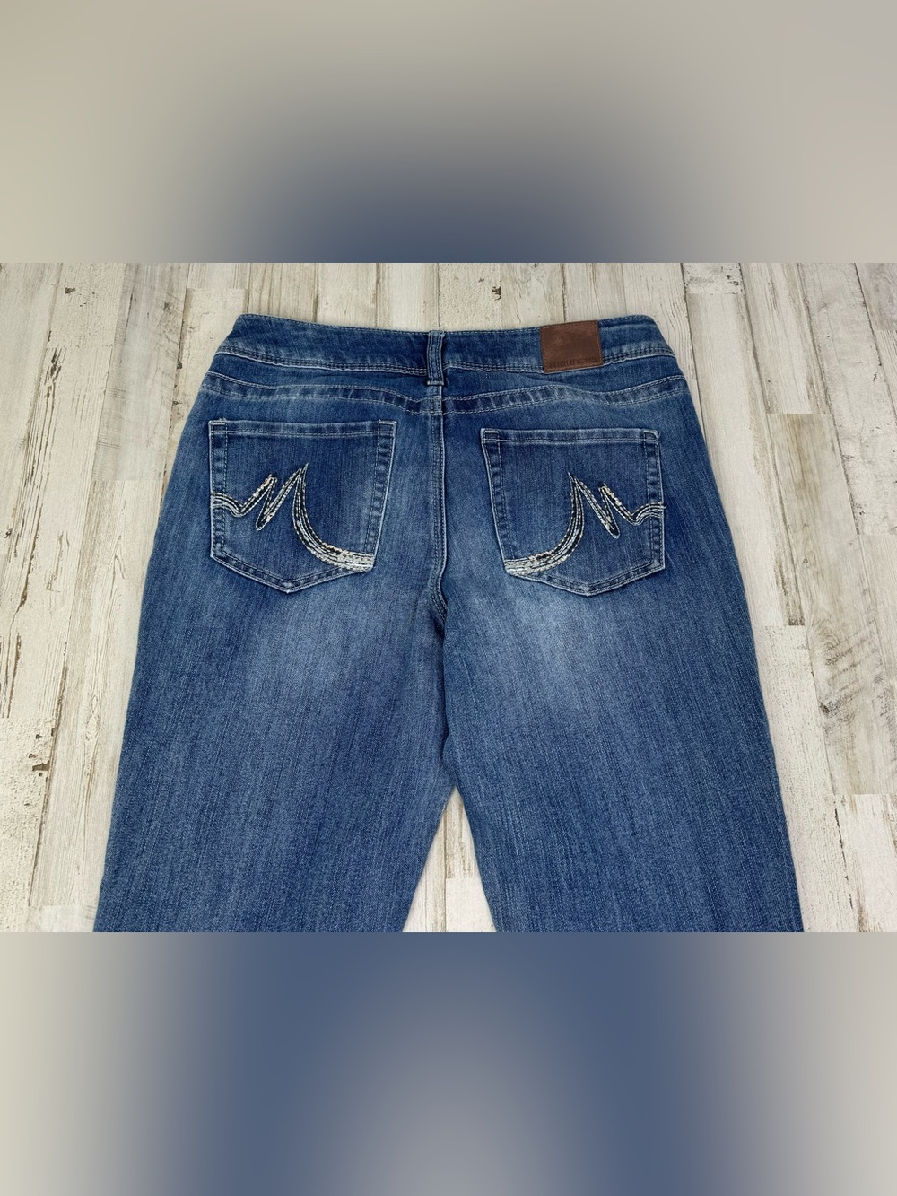 Maurices Jeans Womens 8S Blue Mid Rise Straight Leg Stretch Denim - Picture 10 of 11